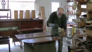 Tom Johnson of Thomas Johnson Antique Furniture Restoration in Gorham, Maine restores and refinishes this antique Victorian 