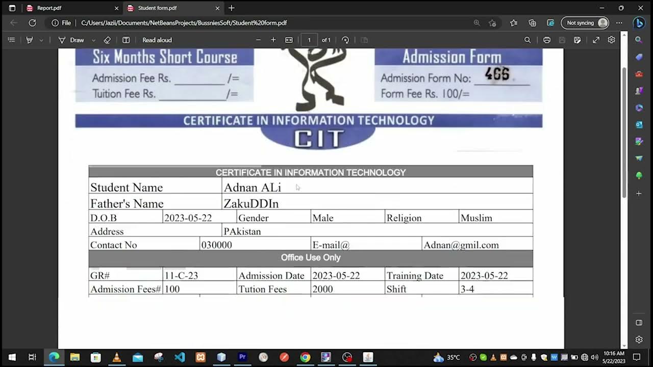 Tuition Fee Management System (Java Desktop Application) - YouTube