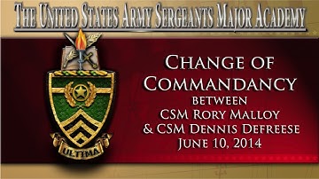 USASMA Change of Commandancy June 10, 2014