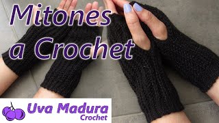 GUANTES sin dedos MITONES Tejidos a CROCHET Tutorial Punto deslizado