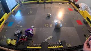 Hexbug Battle bot fight with a Soccer Match.