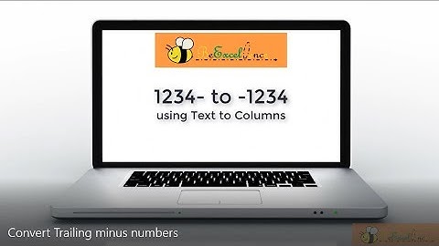 Convert Trailing minus numbers in Excel
