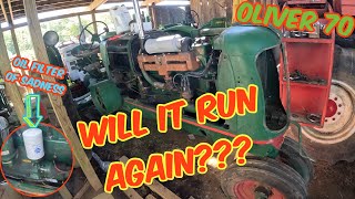 WILL IT RUN again??? OLIVER 70 Rowcrop first start after repair!