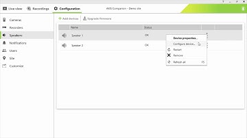 AXIS Companion - How to make live announcements