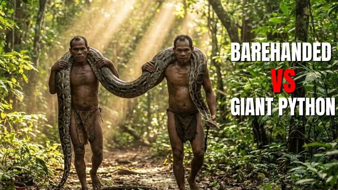 Hunting a Giant Python BAREHANDED in a Dark Cave|Agta Tribe Documentary ...