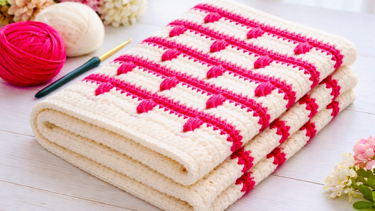 Çok güzel fıstık dolgulu bebek battaniye modeli/ tığ işi battaniye modeli/ bebek yelek modeli