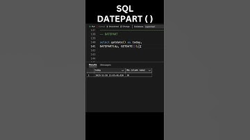 DATEPART, DateAdd, DateDiff, DateName functions in SQL Server #short #sqlbasics #ai #ml #datascience