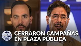 Así fueron los cierres de campaña en plaza pública de Abelardo de la Espriella e Iván Cepeda