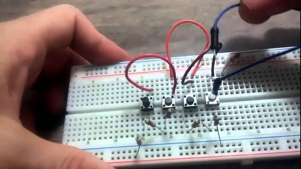 4 botões 1 porta - Arduino - DIY - ADC - YouTube