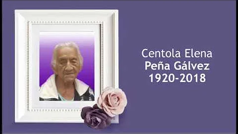 Velacion Actual de Centola Elena Pea Glvez.