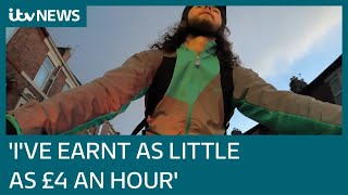 The Deliveroo riders who are earning less than minimum wage | ITV News screenshot 2