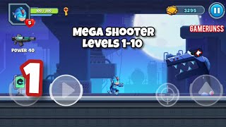 Mega Shooter: Gun Man Warrior - Gameplay Walkthrough Android Part 1 - Levels 1-10
