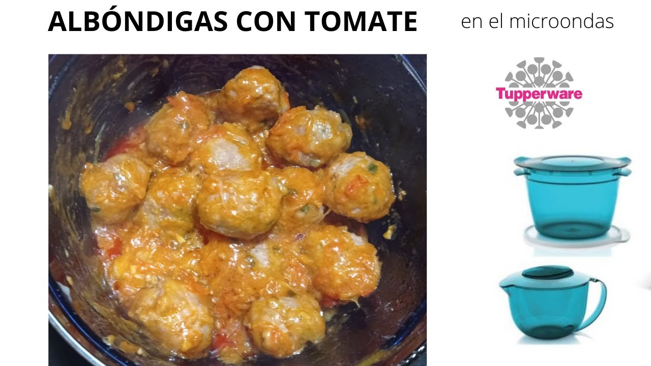 Albóndigas con tomate en el microondas sin freír con Tupperware