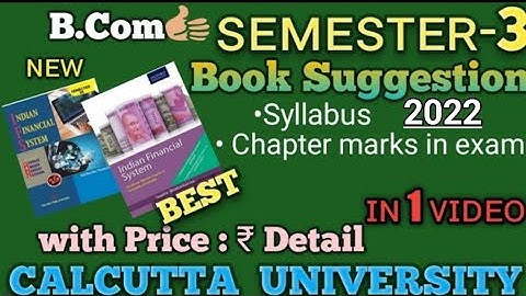 B.com C.U semester-3  subjects Indian Financial System Syllabus & Buy Price Best Book Suggestion