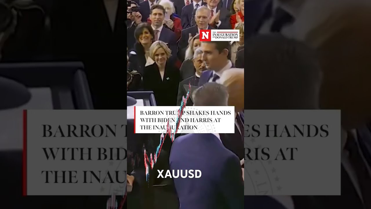 BARRON TRUMP SHAKES HANDS WITH BIDEN AND HARRIS