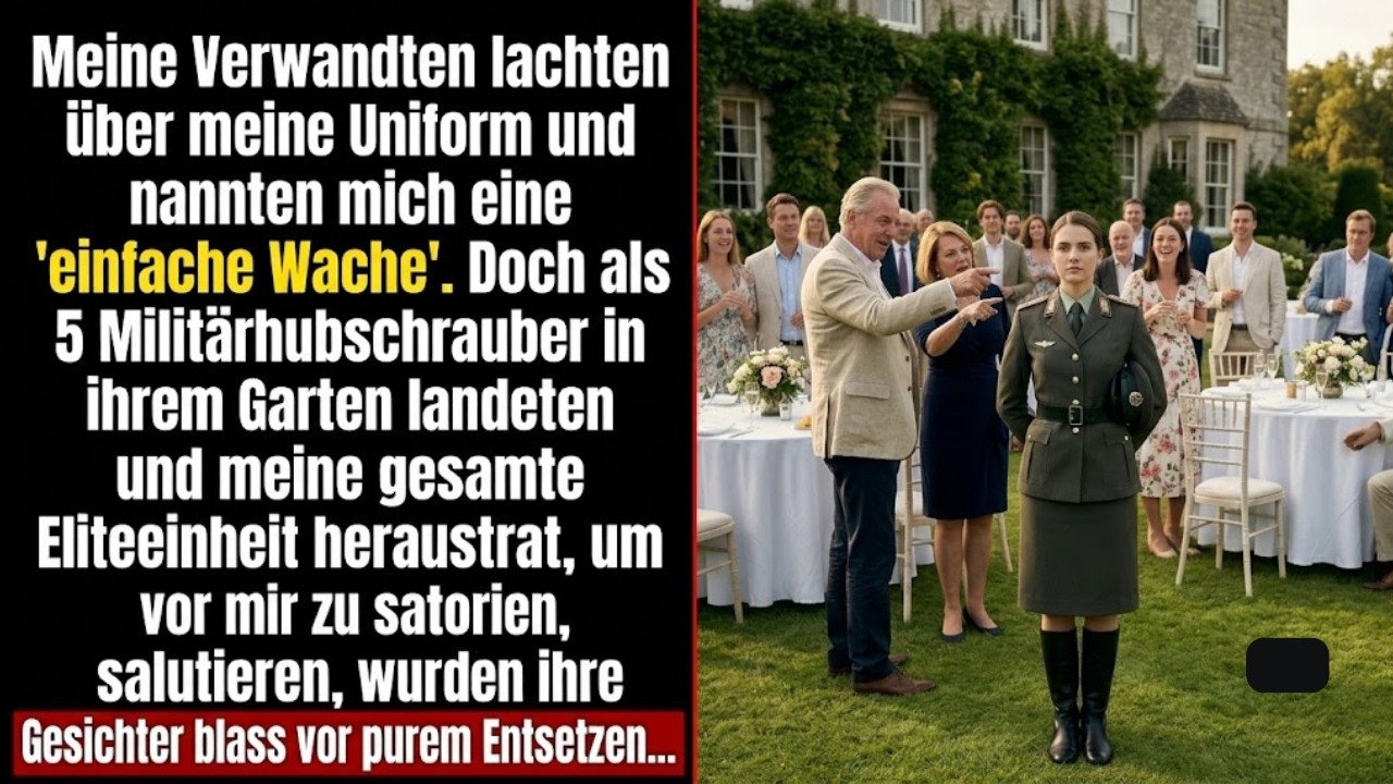 Zwölf Jahre lang habe ich geschwiegen, während meine Familie mich als Versagerin abtat. „Na, unsere kleine Soldatin“, lachte Tante Ingrid an Onkel Richards sechzigstem Geburtstag. Die Blasmusik...