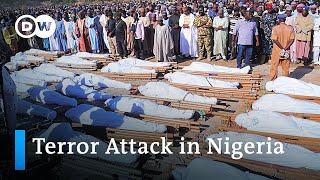 At least 110 civilians killed in alleged Boko Haram terror attack in Nigeria | DW News