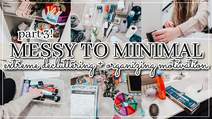 MESSY TO MINIMAL PART 3 | clean and declutter with me 2023 | 2 DAYS OF SPEED CLEANING | whitney pea