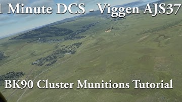 1 Minute DCS - Viggen AJS37 - BK90 Cluster Munitions Tutorial
