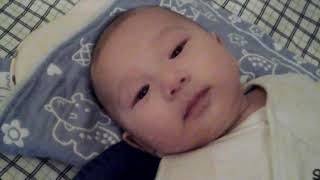 Baby's first words at 3 months old: 阿嬤 (grandma in Cantonese)