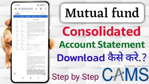 how to download mutual fund statement from camsonline!! mutual fund statement download kaise kare!!