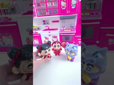 Shin chan raincoat with friends Toy ASMR #shorts #funny #asmr #satisfying