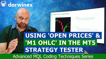 3.2) How to use ‘Open Prices’ and ‘1 minute OHLC’ in the MT5 Strategy Tester utilizing best-practice