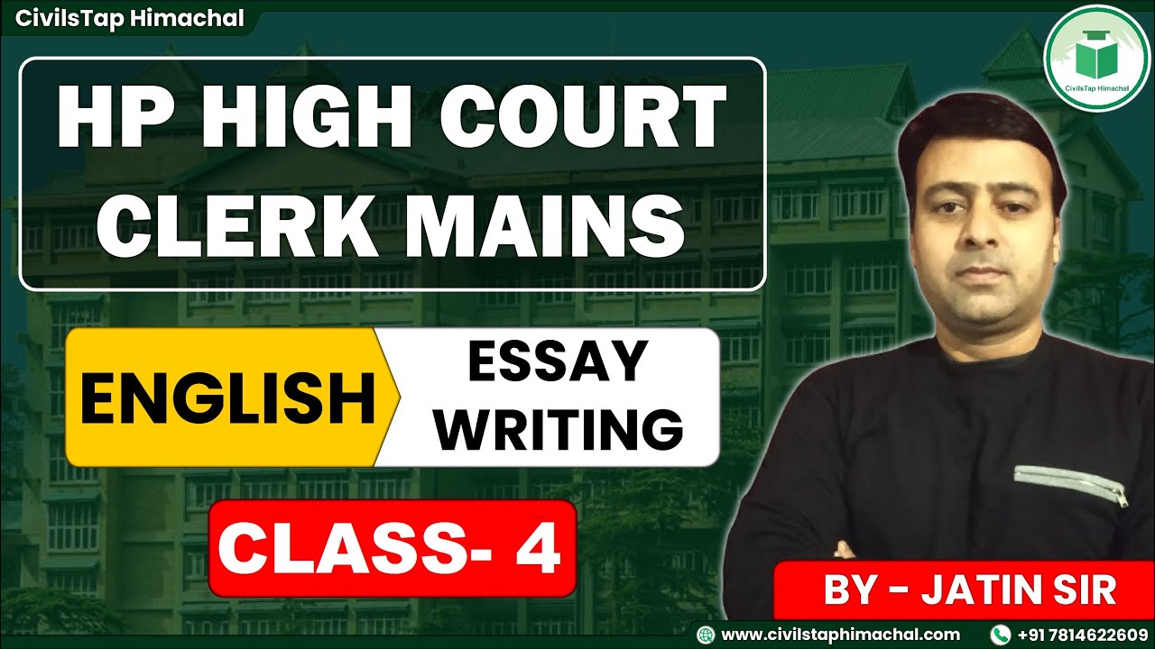 HP High Court Clerk Mains | English | Class- 4 | Essay Writing | Tufani pahadi