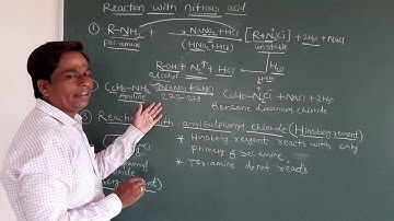 Amines |Reaction With nitrous acid |Hinsberg Reagent | JEE/NEET |By Prof Rathod sir