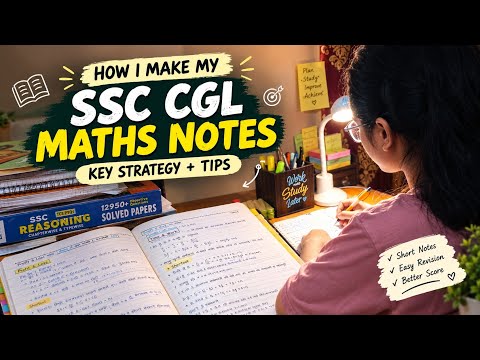 How I Made My SSC CGL Maths Notes 📖✨️ | Key Strategy & Tips 🎯 #ssc #ssccgl #maths #study #strategy 