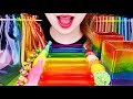 ASMR MOST POPULAR FOOD *RAINBOW KEYBOARD JELLY, SHEET JELLY, EDIBLE CUP 먹방 EATING SOUNDS MUKBANG 咀嚼音