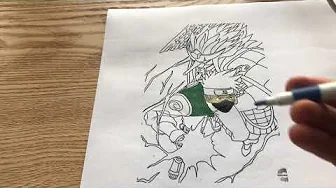 Master of drawing Kakashi-sensei drawing tutorial. Vlog 2