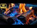 You Won't Believe What's Happening Inside This Blue Burning Log | Fireplace 4K