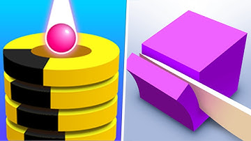 🍐 Stack Ball 🆚 ASMR Slicing RELAXING VIDEOS HLI7M| Gameplay iOS,Android Walkthrough Pro Mobile Games