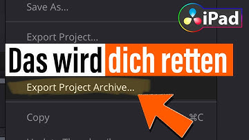 Projekt Archive Export in DaVinci Resolve iPad (So geht’s)