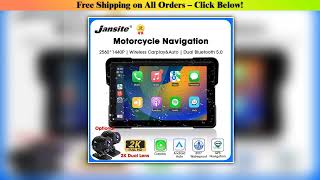Jansite 57 inch Carplay Motorcycle DVR Navigation GPS Wireless CarPlay Android Auto IPX7 Display Sc