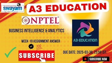 NPTEL Business Intelligence & Analytics Week 10 Assignment Answers Solution Quiz | 2025 - Jan