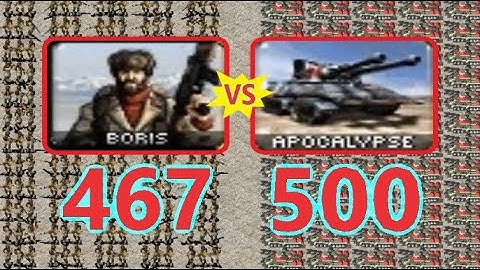 Boris vs Apocalypse - Same Cost - Red Alert 2