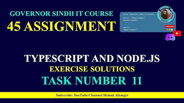 assignment  11 TypeScript and Node.js Exercises (Array | Governor Sindh It Class