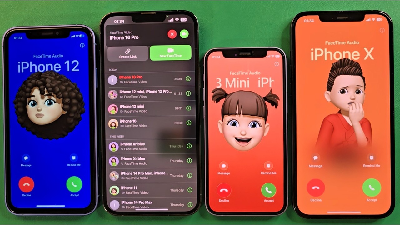 iPhone 12 mini iPhone 13Promax iPhone 12Pm iPhone 16 Incoming call ...
