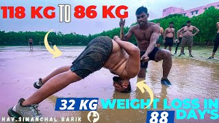 32 kg weight loss in 88 day’s #viral #video 🔥🔥#weightloss  #118 kg to 86 kg.