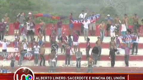 Alberto Linero, un sacerdote que narra los goles del Unión