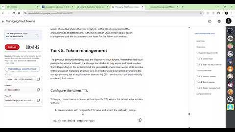 Managing Vault Tokens  #GSP1006  #qwiklabs  #arcade