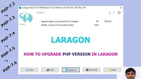 How to upgrade PHP version in laragon