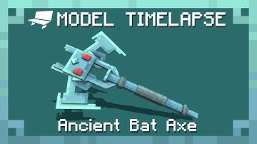 Ancient Bat Axe | Blockbench Timelapse