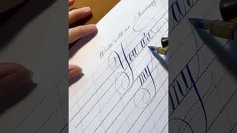 Write With Me | Calligraphy Copperplate Script