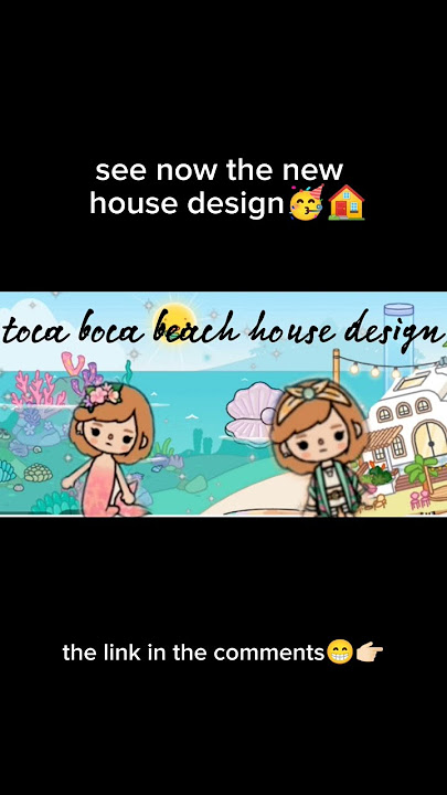 toca boca beach house design🏠🥳🏝 #tocabocahouse #game #tocaboca #gaming #housedesign#aesthetic #beach