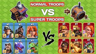 Super Troops vs Max Normal Troops / Clash Of Clan