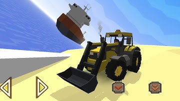 Watching the boat go out to the sea - Blocky Farming and Racing Simulator | Game Play Android/IOS