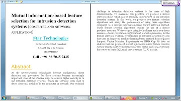 Mutual information-based feature selection